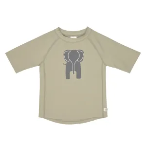 T-shirt anti-UV manches courtes enfants - Éléphant olive