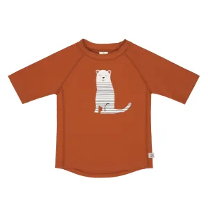 T-shirt anti-UV manches courtes enfants - Tigre rouille